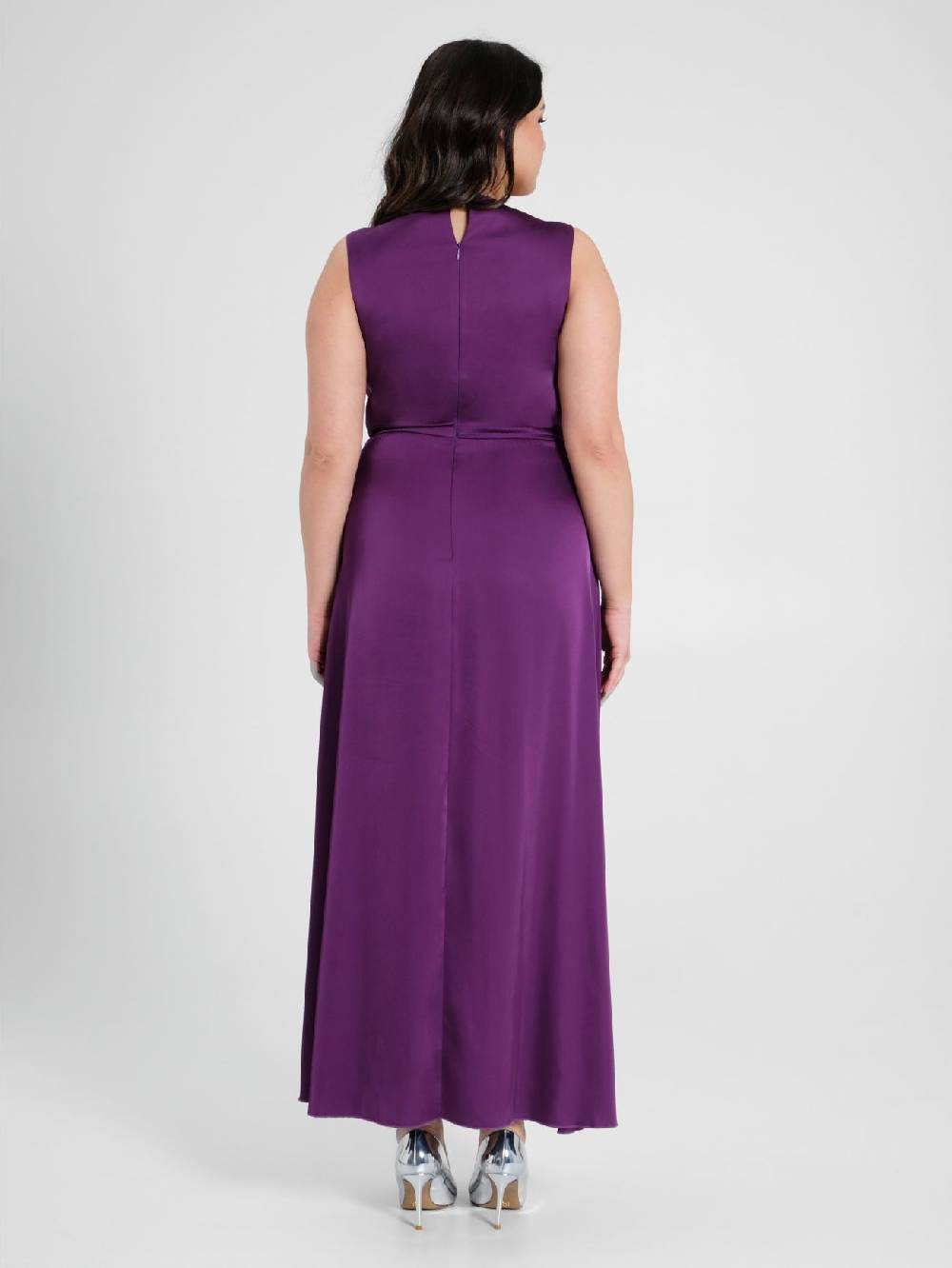 Rinascimento Abito Lungo Curvy Viola Melanzana Shopping Online