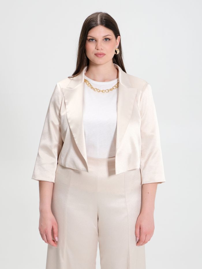 Rinascimento Giacca Curvy in Envers Satin Prezzo Ridotto