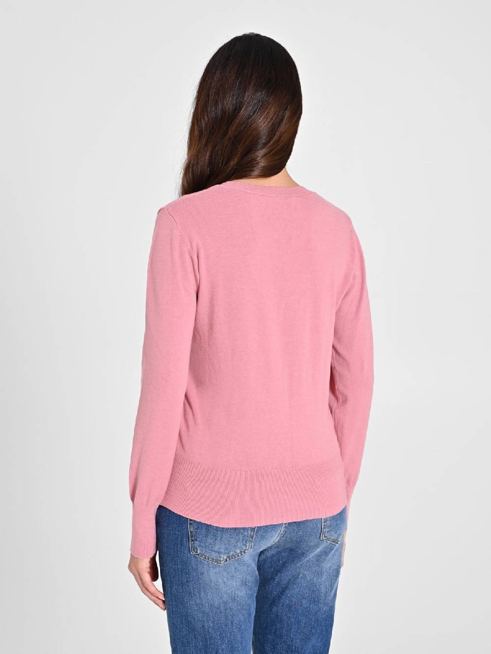 Rinascimento Maglia con Scollo a "V" Rosa Antico Ecotec® Vendita Economica