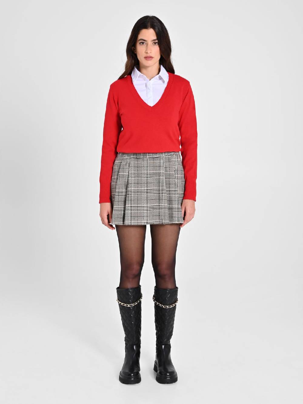 Rinascimento Maglia con Scollo a "V" Rossa Ecotec® Saldi Di Fabbrica