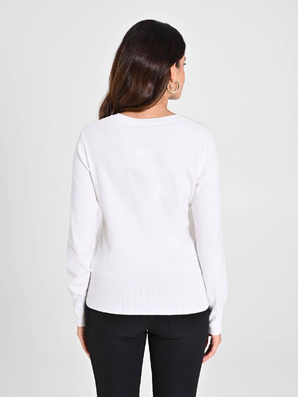 Rinascimento Maglia con Scollo a "V" Bianca Ecotec® I Più Venduti