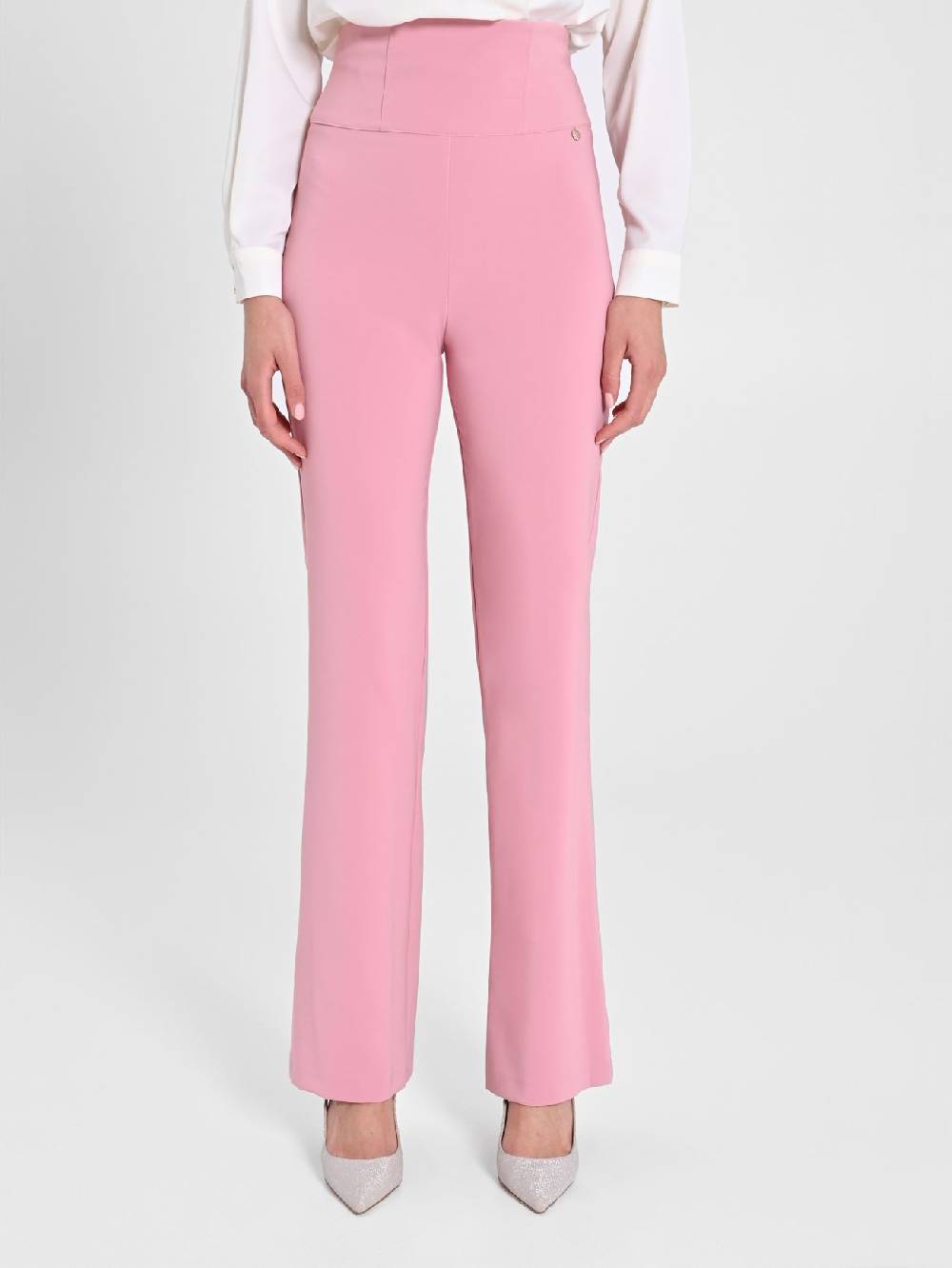 Rinascimento Pantaloni Flared Rosa Antico Presa