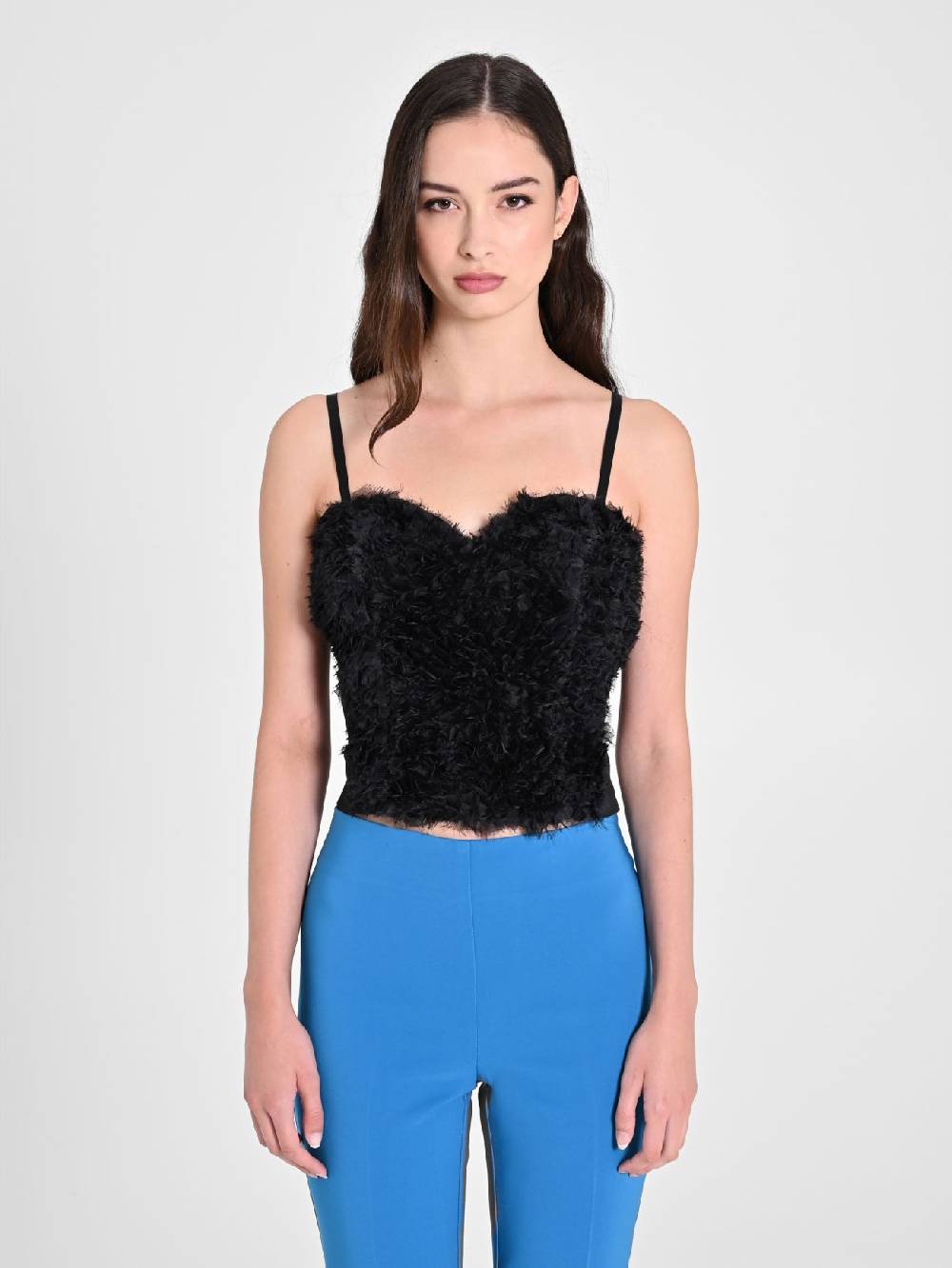 Rinascimento Top Rouches Tulle Nuovo
