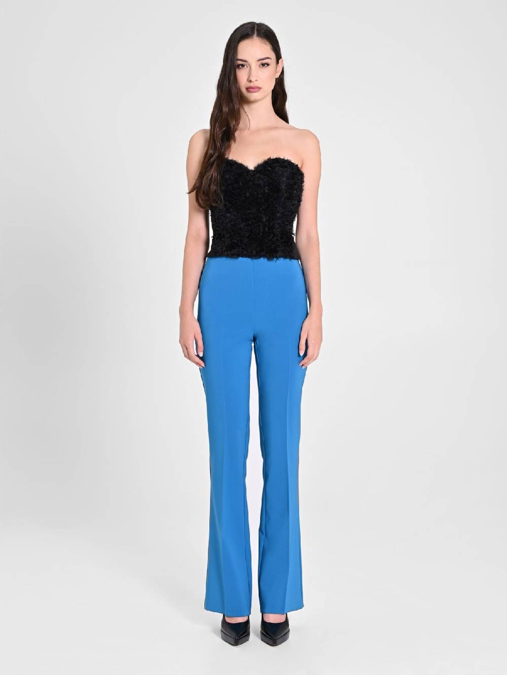 Rinascimento Pantalone Flared Blu Oceano Vendita