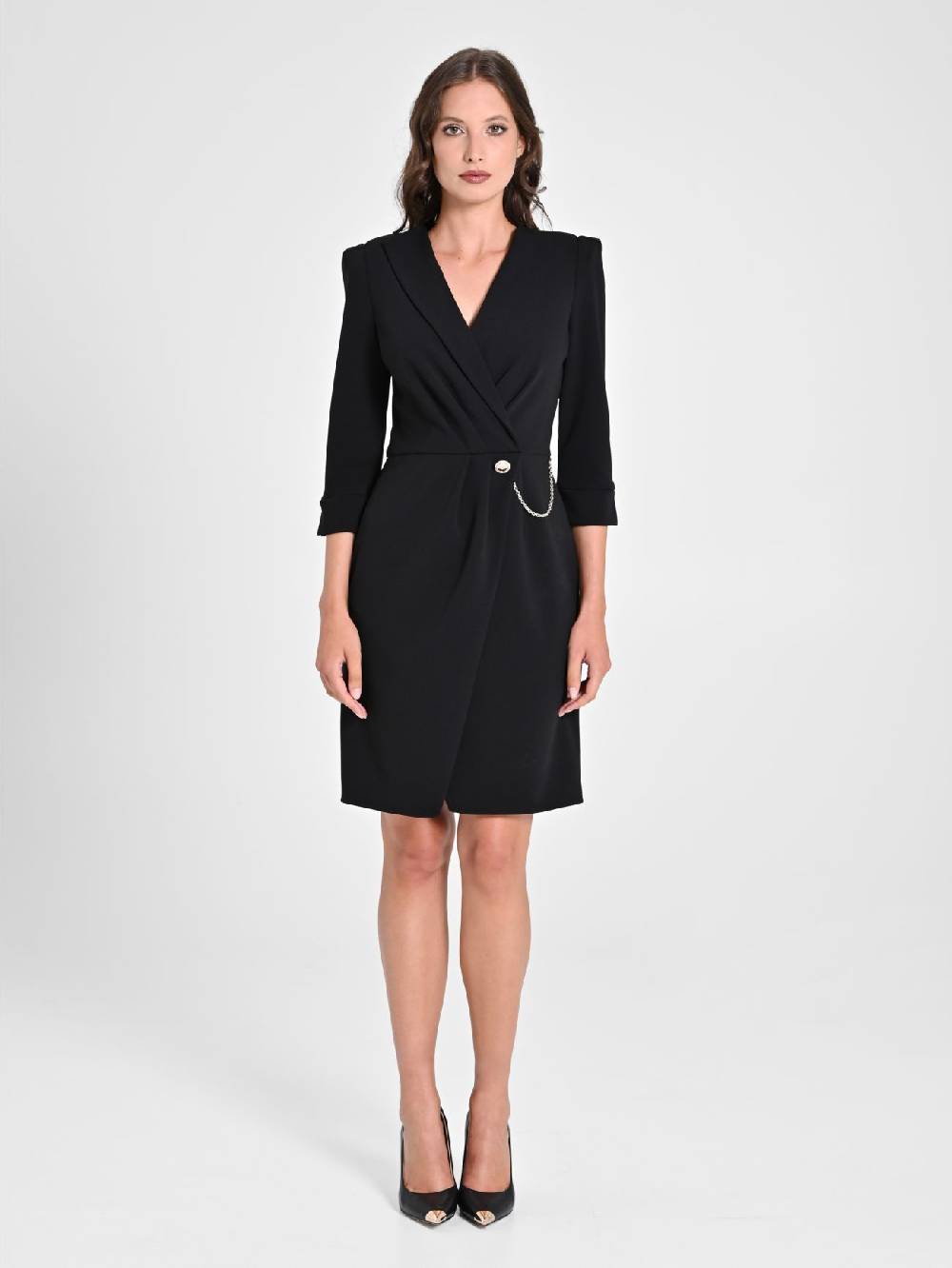 Rinascimento Abito Wrap Nero Fino Al -60%
