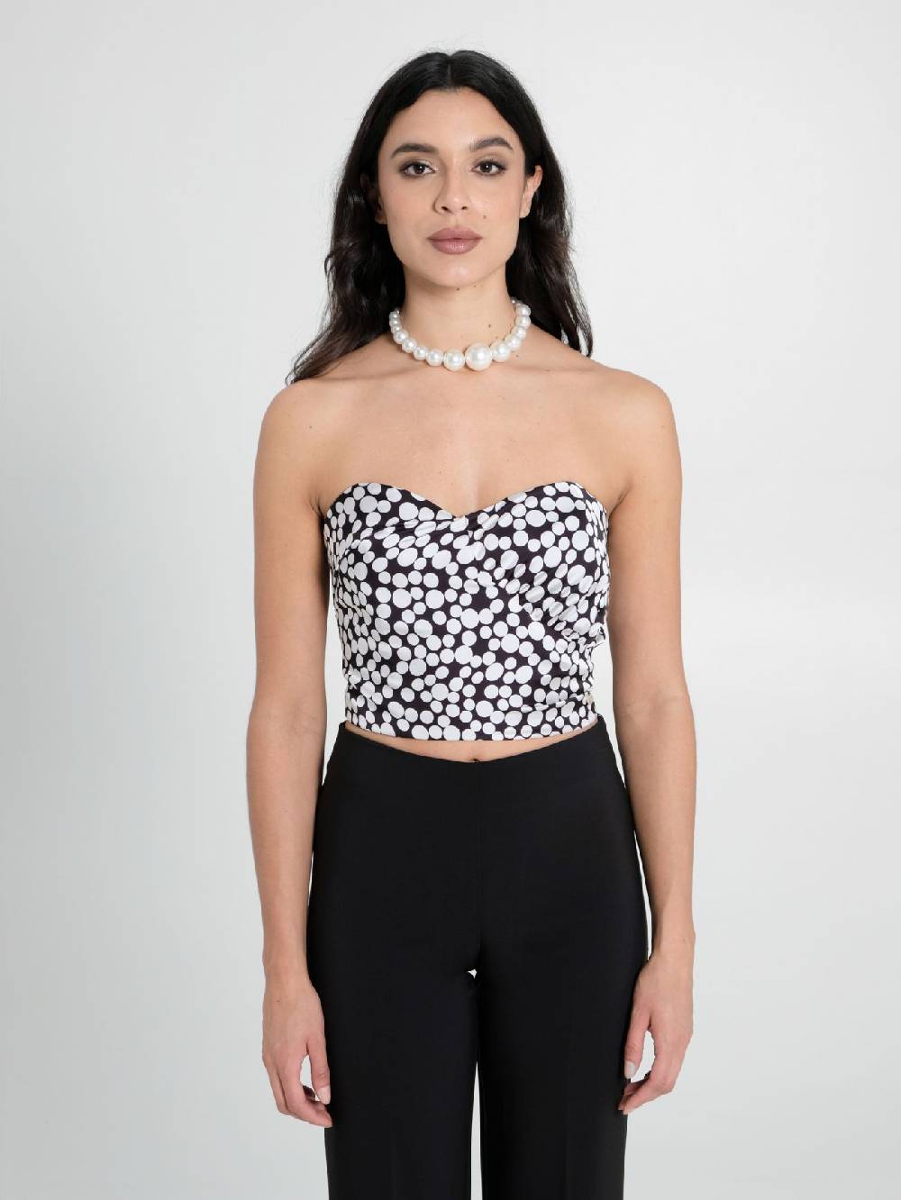 Rinascimento Top Bustier Pois Sconto