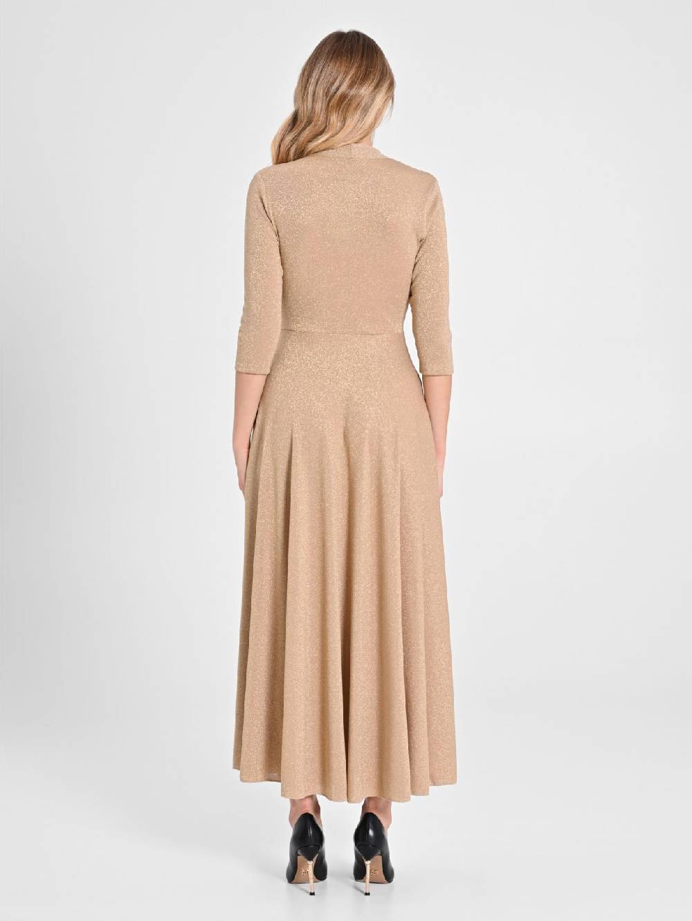 Rinascimento Abito Lungo Lurex Gold Black Friday
