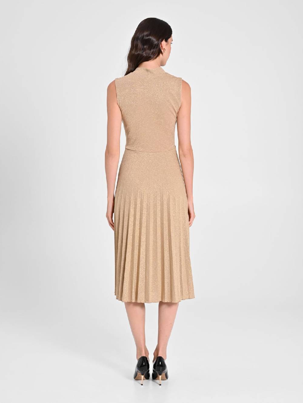 Rinascimento Abito in Lurex Oro Vendita Calda