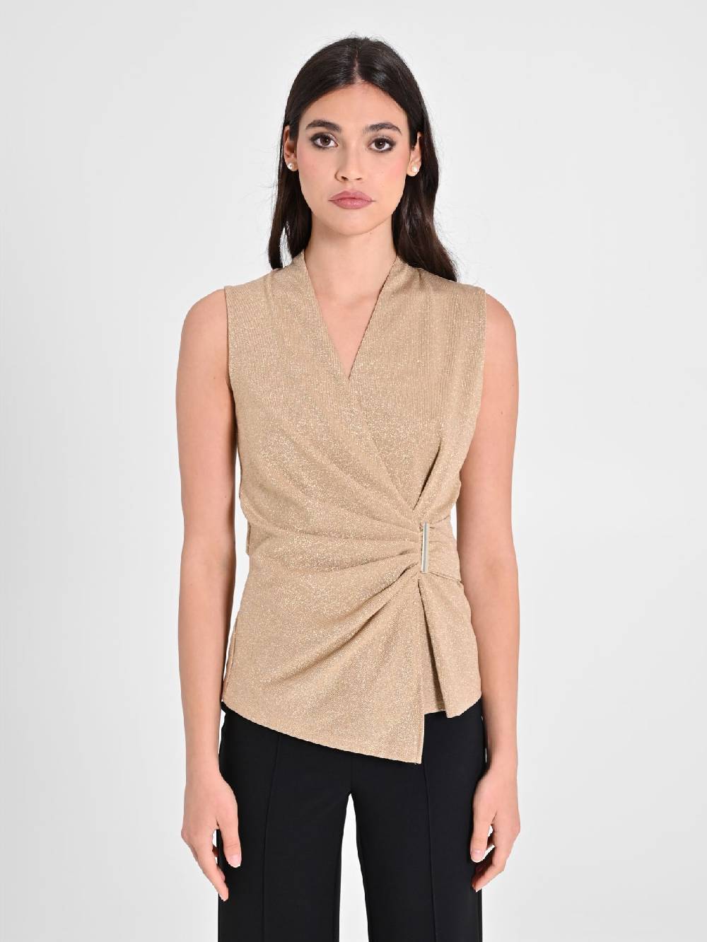 Rinascimento Top in Lurex Oro Vendita Economica