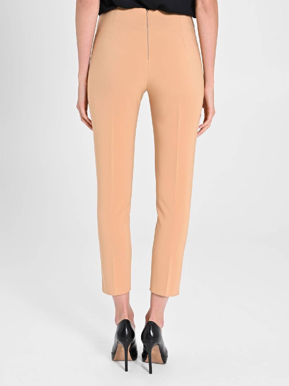 Rinascimento Pantaloni Cammello Fibbia Geometrica Negozio