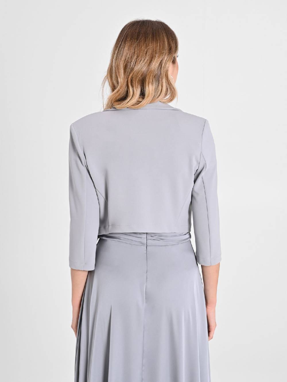 Rinascimento Giacca Corta in Scuba Mano Crepe Moda