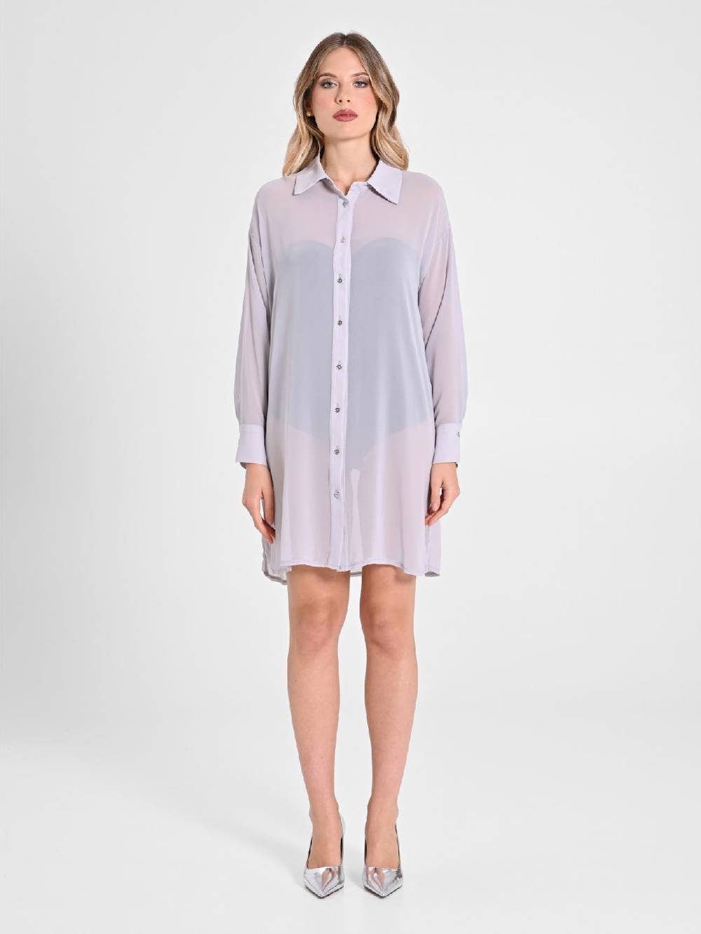 Rinascimento Camicia Lunga in Crepe Georgette Italia