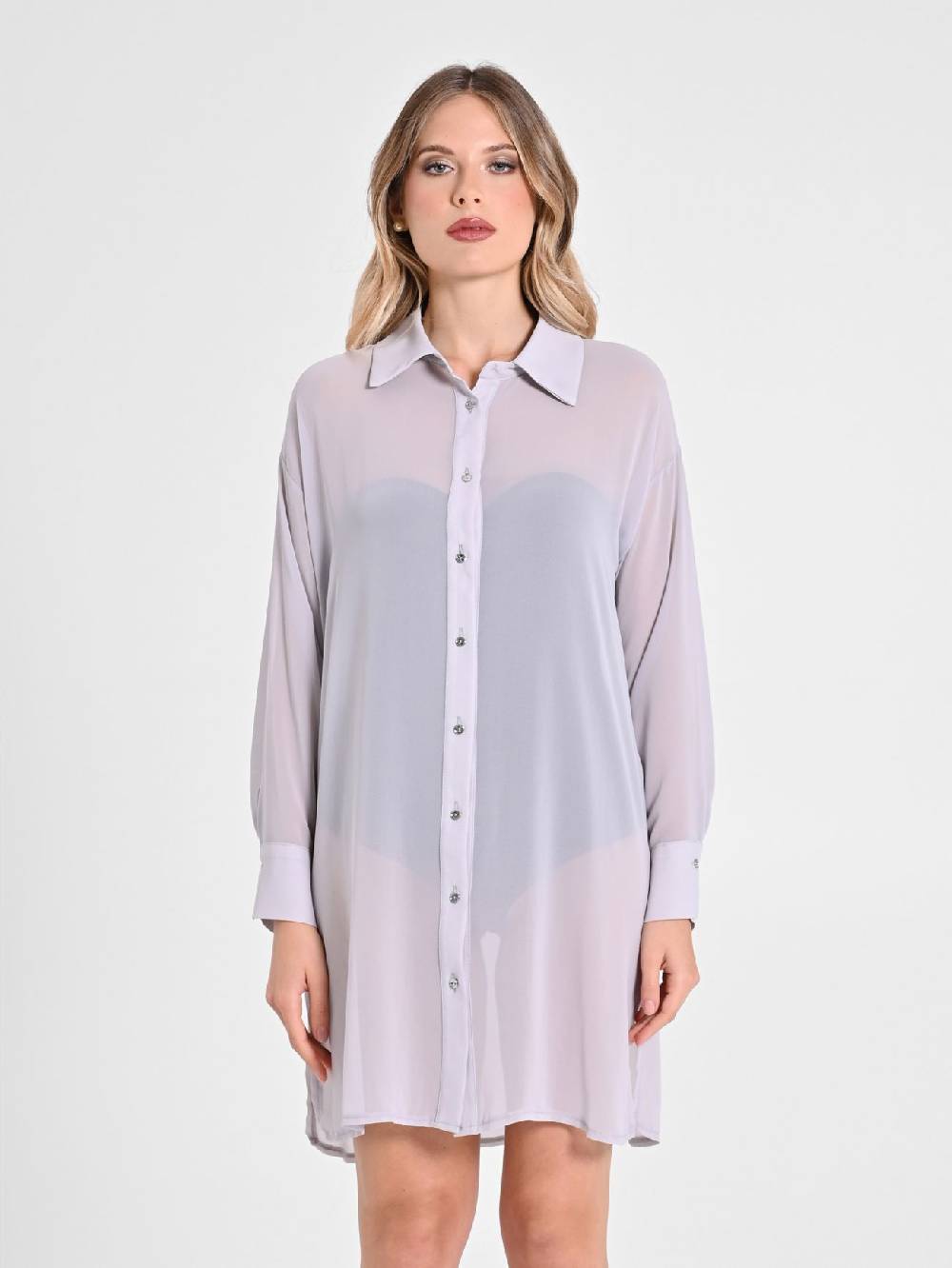 Rinascimento Camicia Lunga in Crepe Georgette Italia