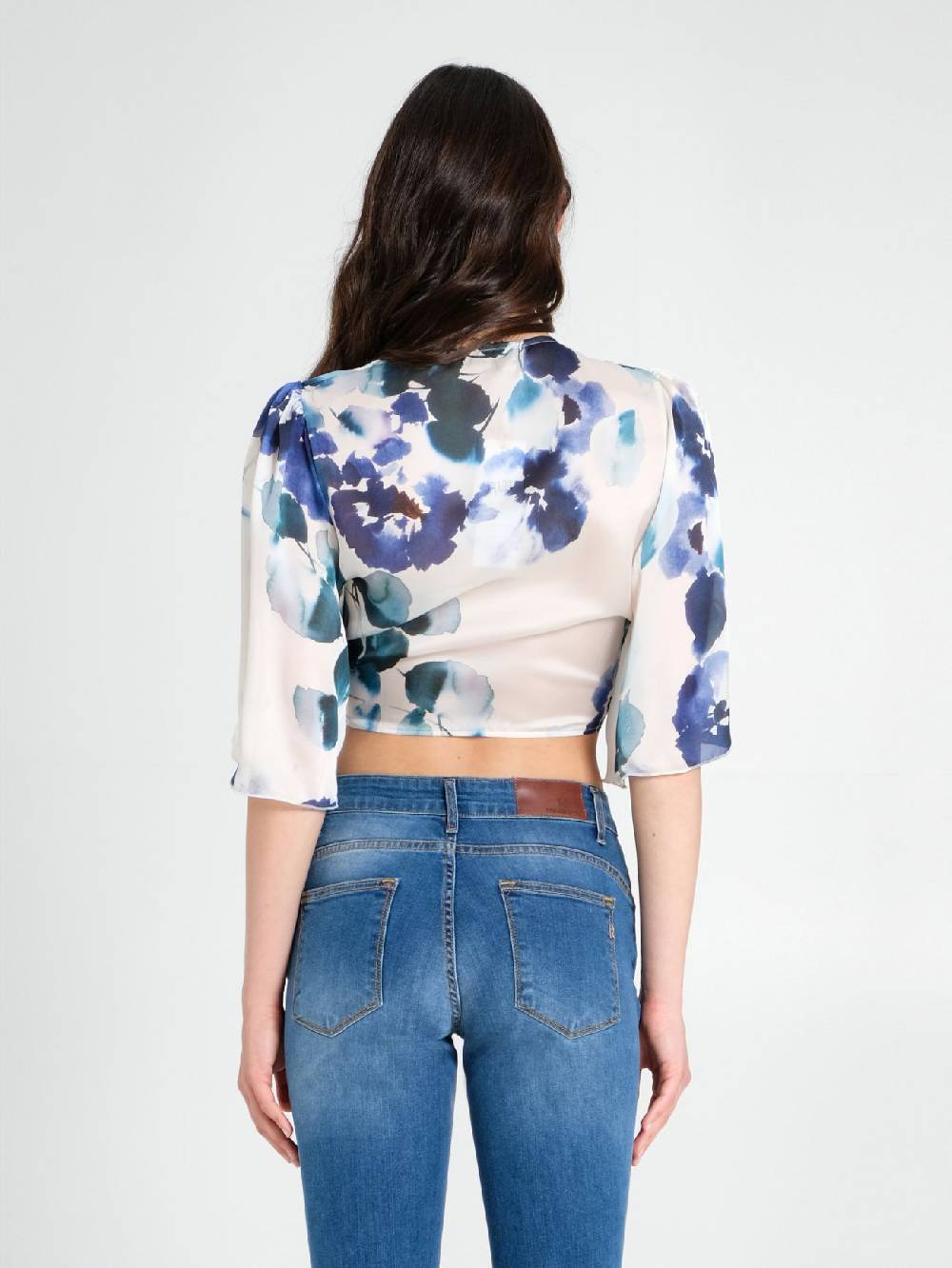 Rinascimento Blusa Incrociata Stampa Floreale Vendita