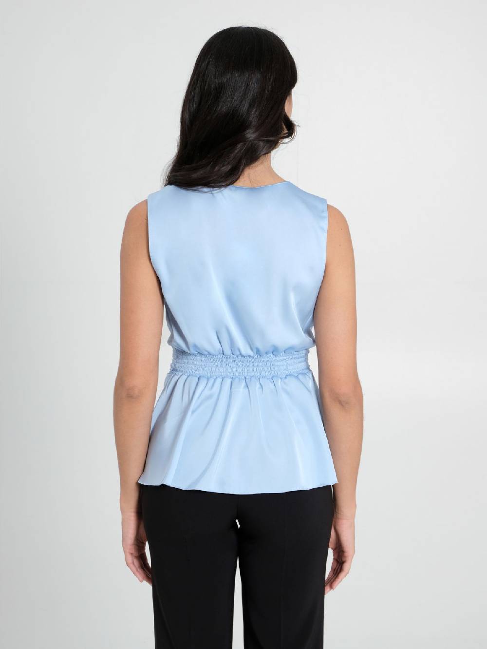 Rinascimento Top in Raso Azzurro Convenienza