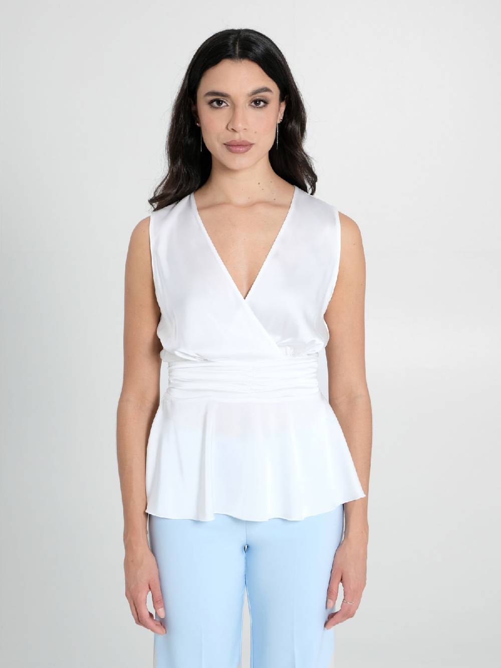 Rinascimento Top in Raso Bianco Novità