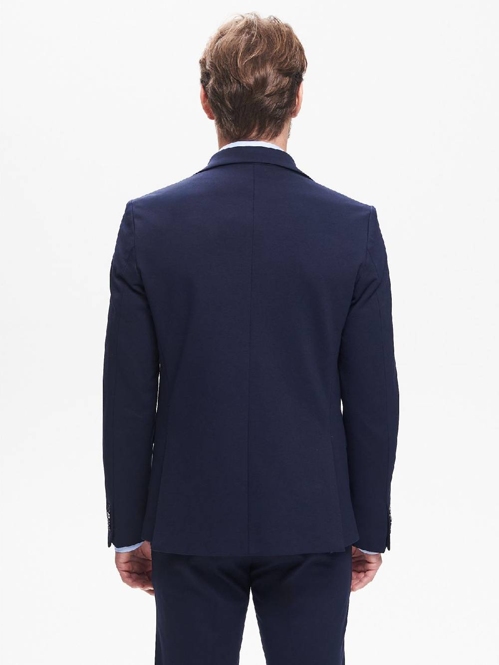 Rinascimento Giacca Due Bottoni Uomo Punto Milano Blu QB24 Negozio
