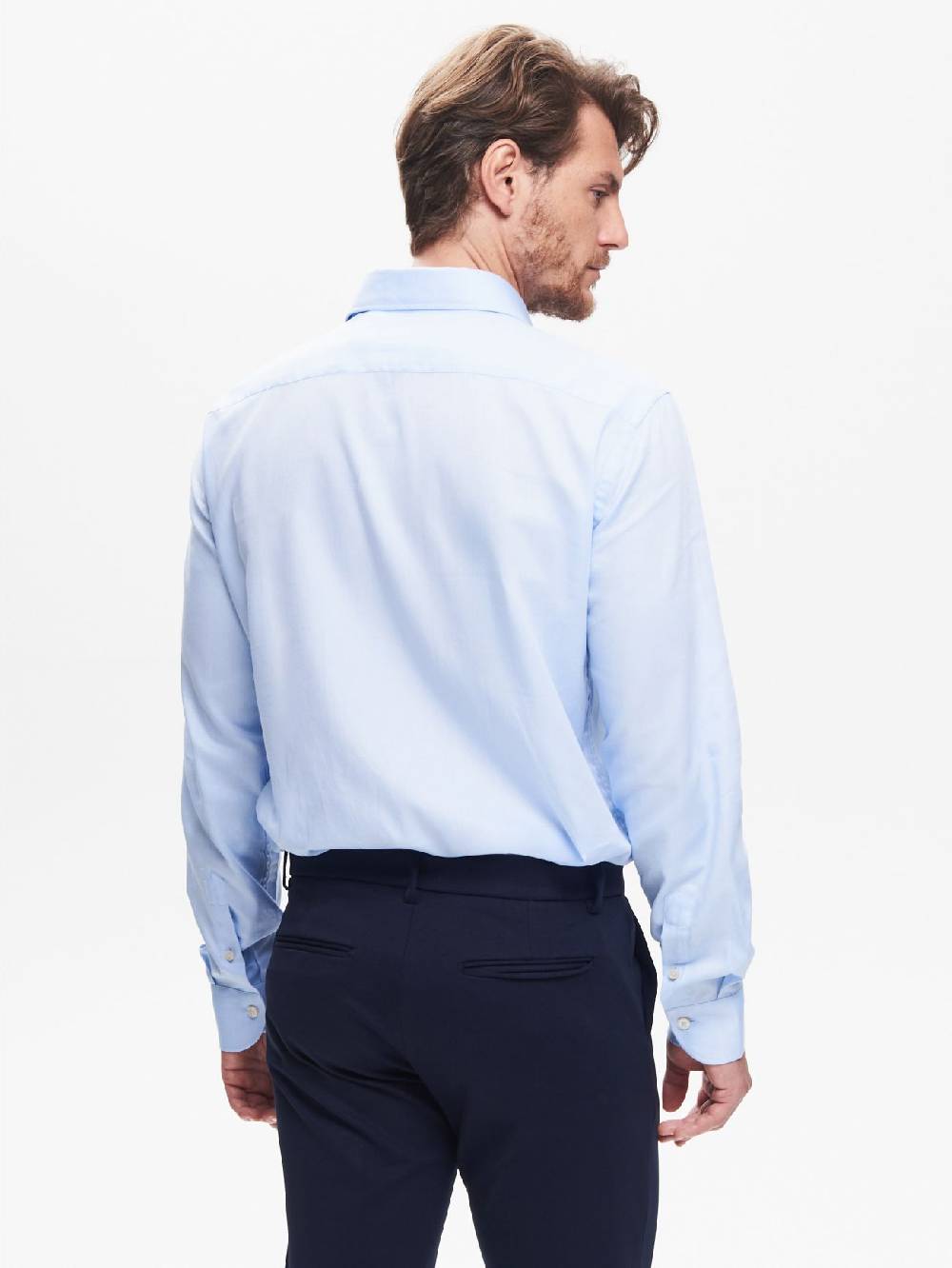 Rinascimento Camicia Classica Uomo Collo alla Francese QB24 Nuova