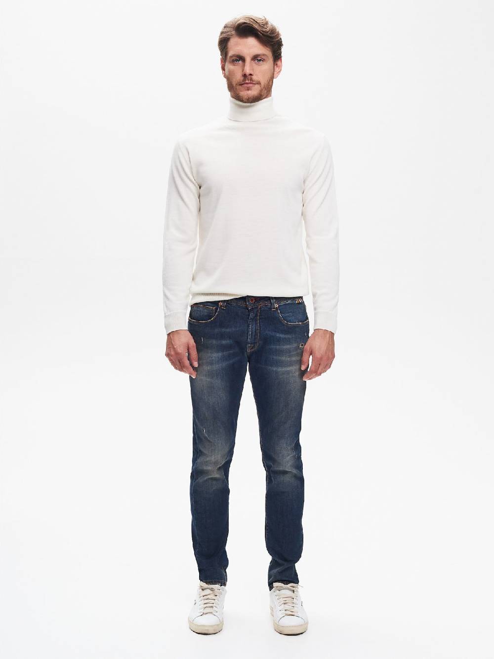 Rinascimento Jeans Slim-Fit Uomo Used Blu QB24 Italia