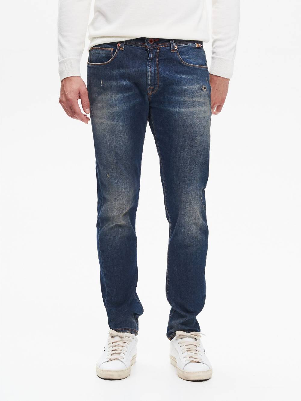 Rinascimento Jeans Slim-Fit Uomo Used Blu QB24 Italia
