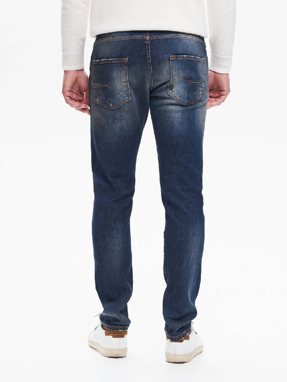 Rinascimento Jeans Slim-Fit Uomo Used Blu QB24 Italia