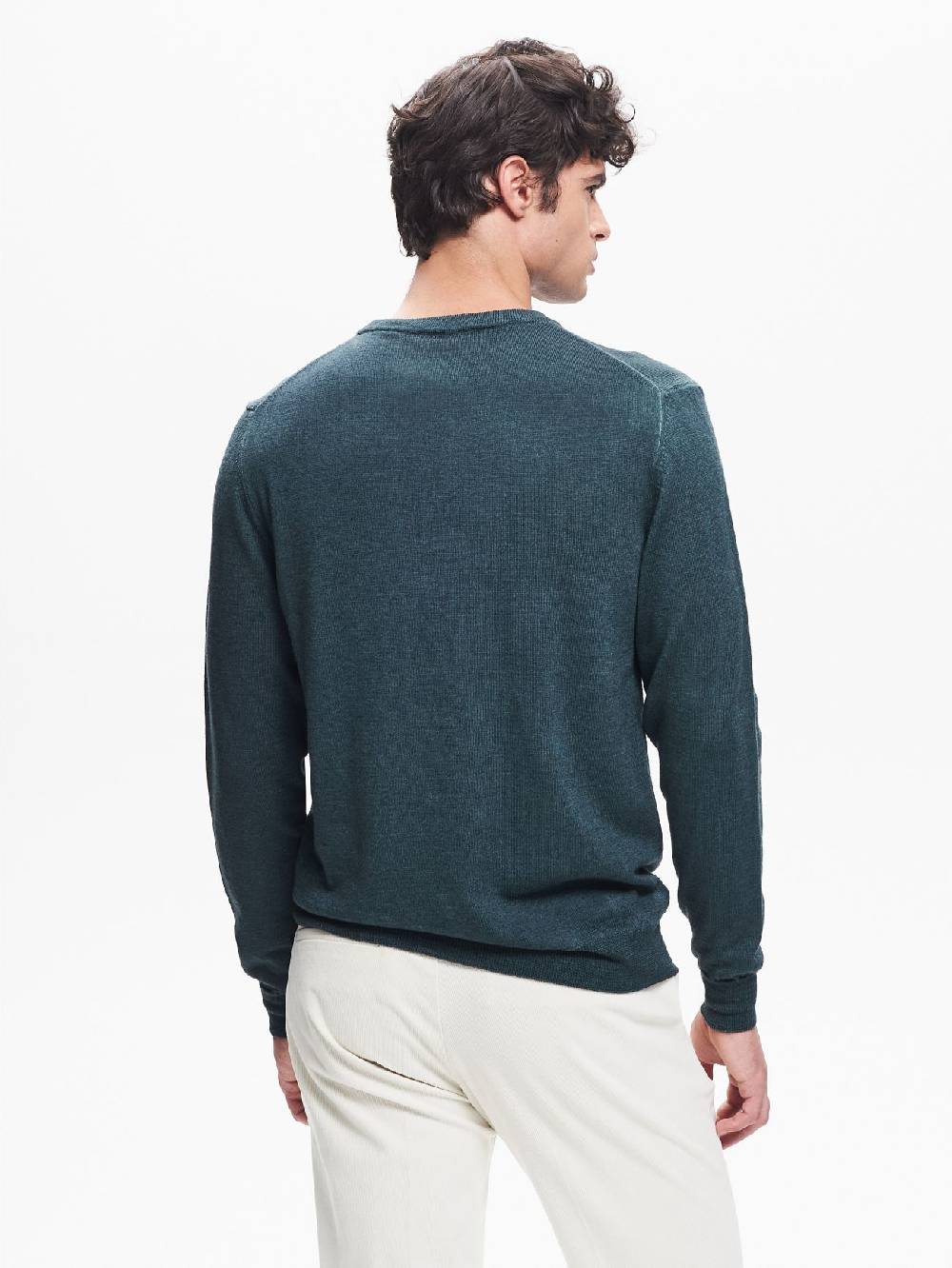 Rinascimento Maglia Girocollo Uomo Costine nel Giromanica QB24 In Linea