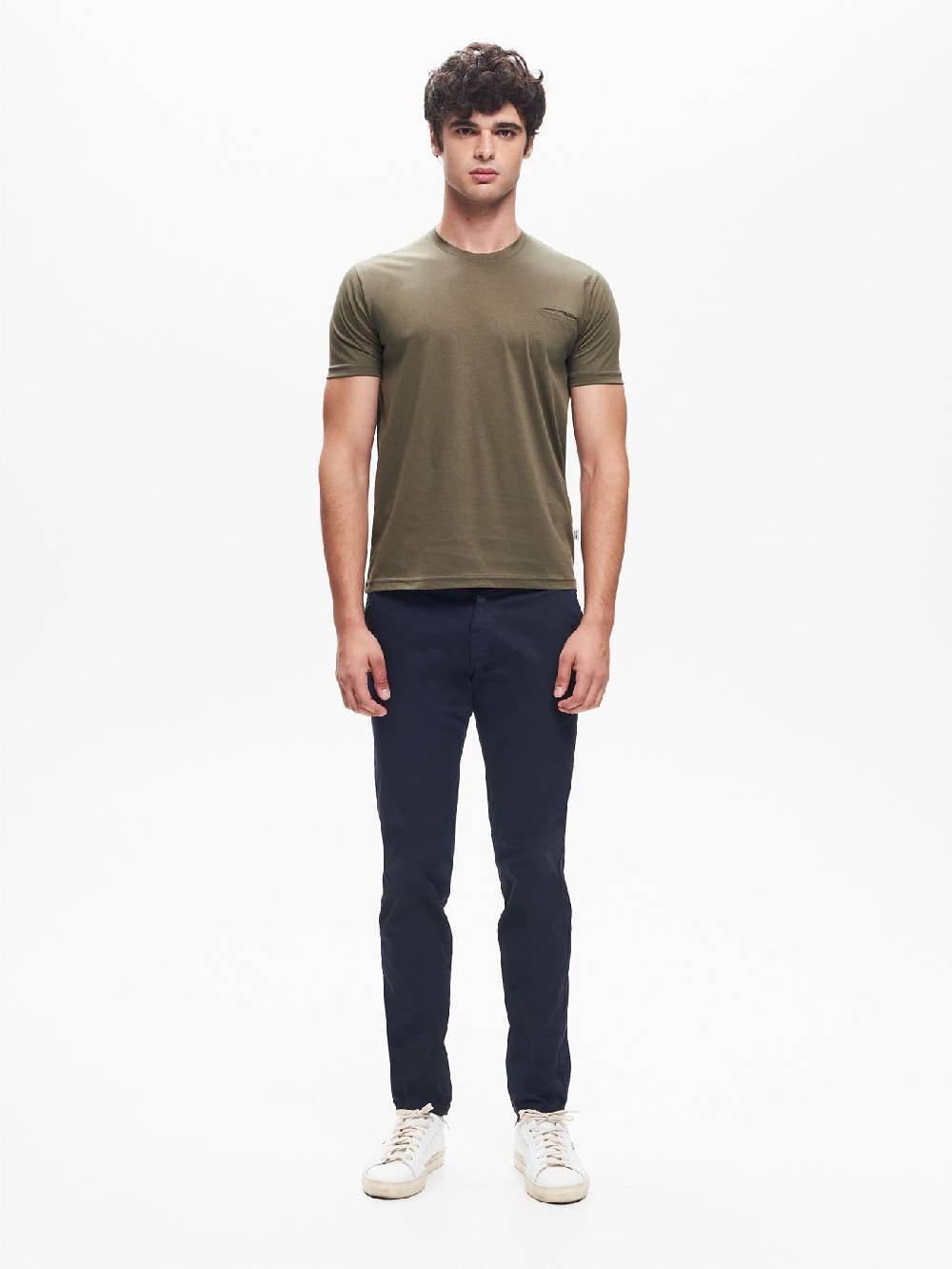 Rinascimento Pantaloni Uomo Chinos Basic Blu QB24 Qualità