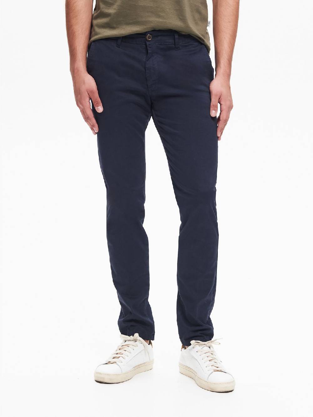 Rinascimento Pantaloni Uomo Chinos Basic Blu QB24 Qualità