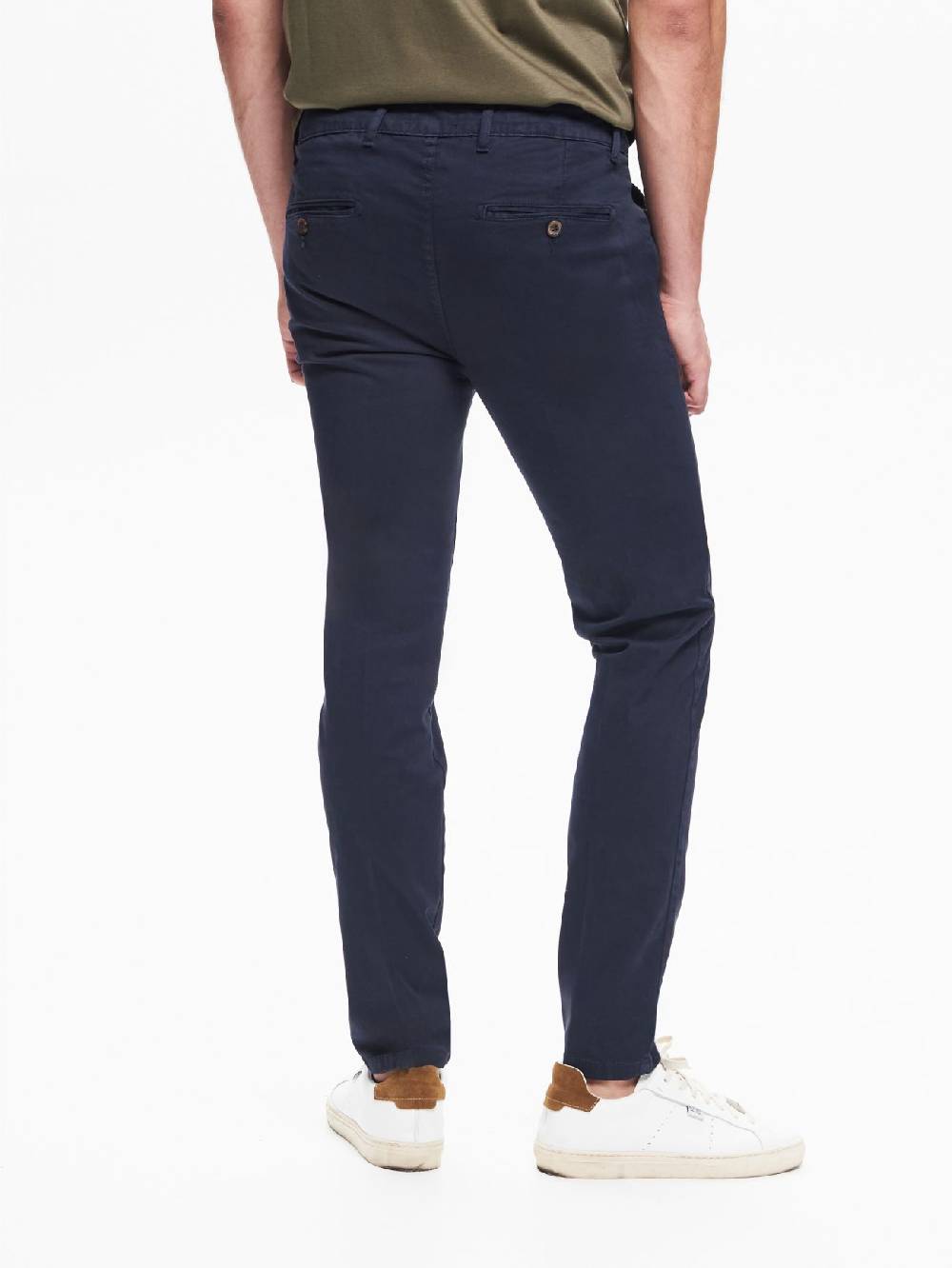 Rinascimento Pantaloni Uomo Chinos Basic Blu QB24 Qualità