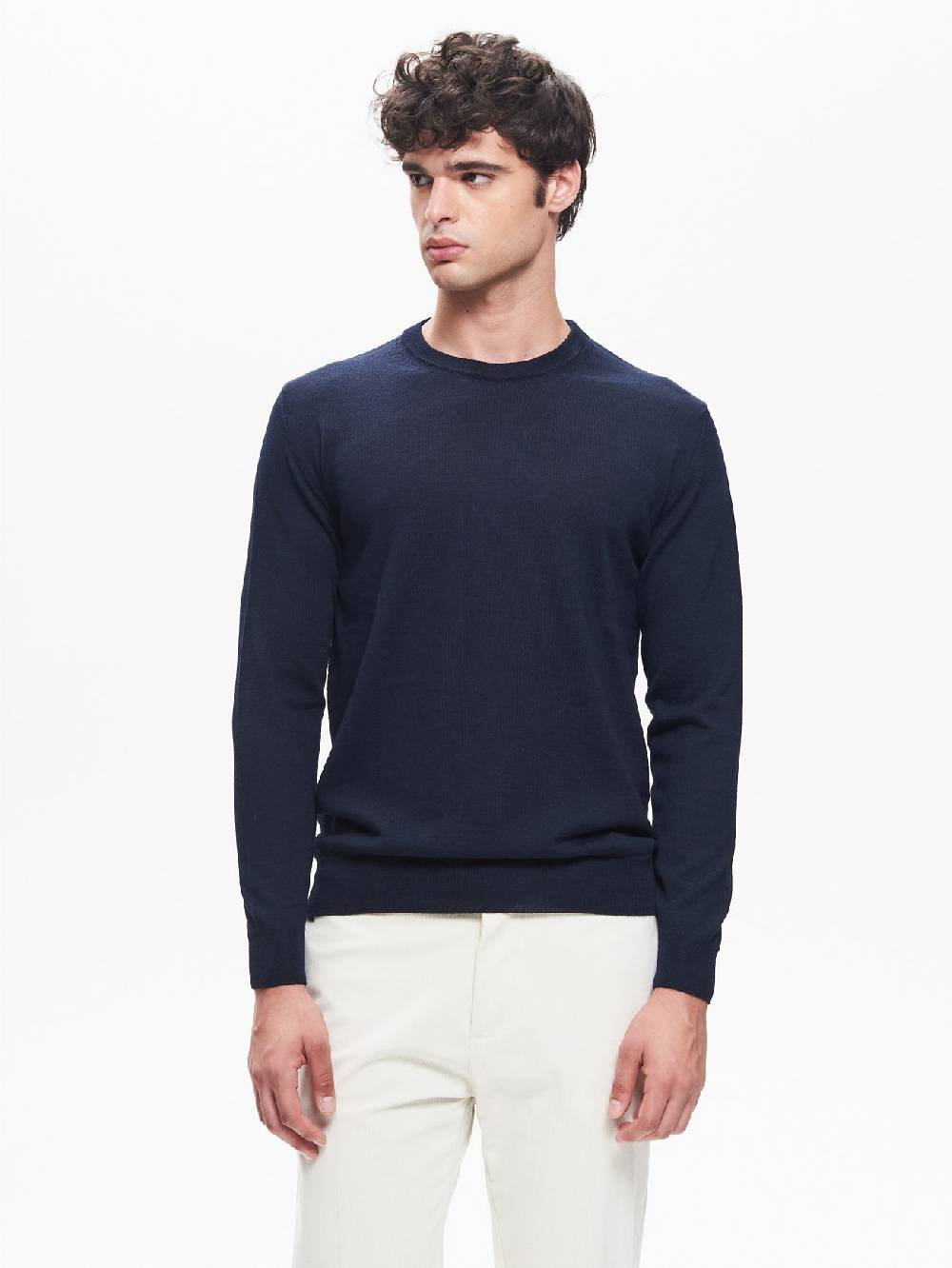 Rinascimento Maglia Girocollo Uomo Basic Blu QB24 Pezzi Unici