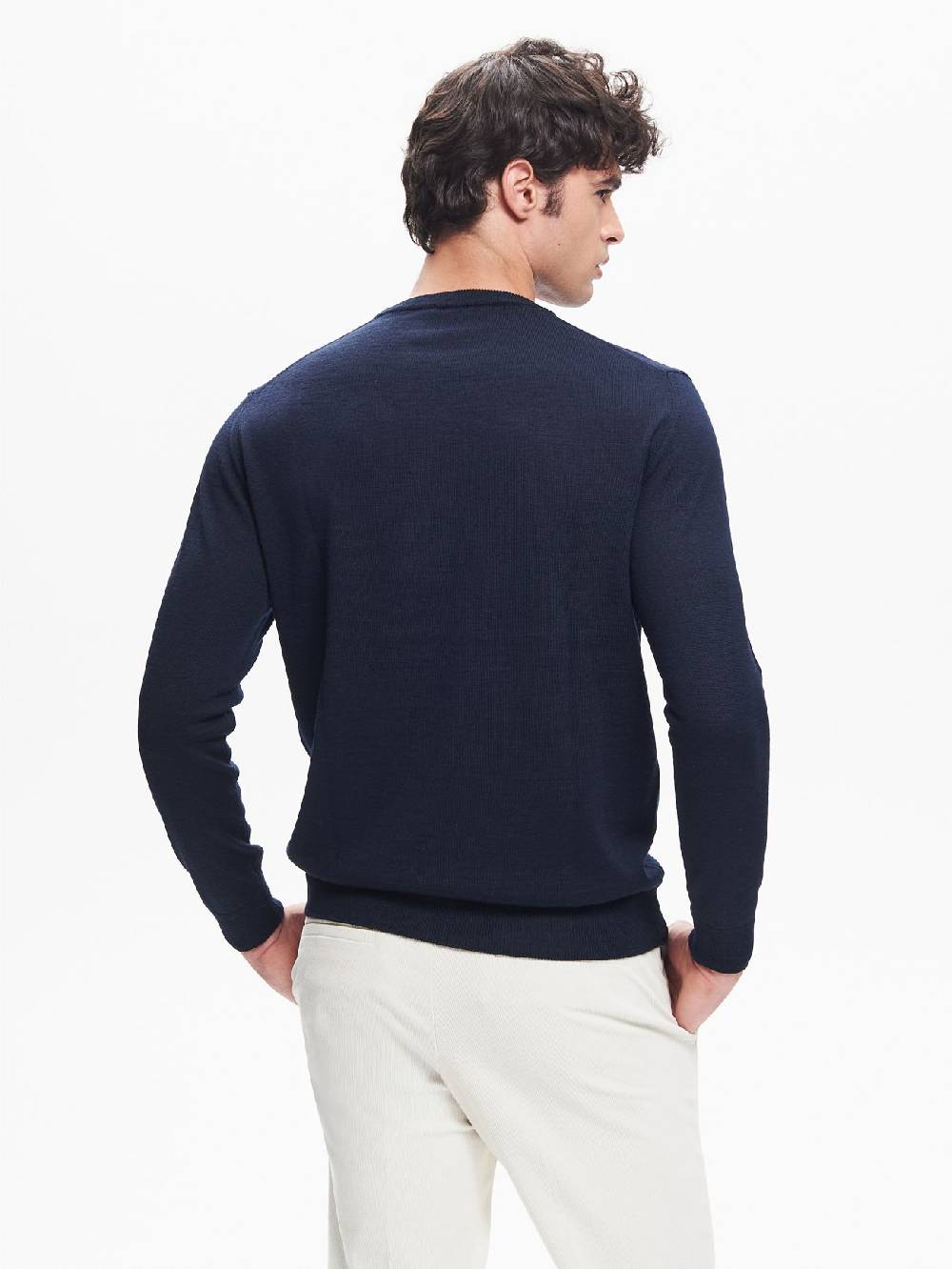 Rinascimento Maglia Girocollo Uomo Basic Blu QB24 Pezzi Unici