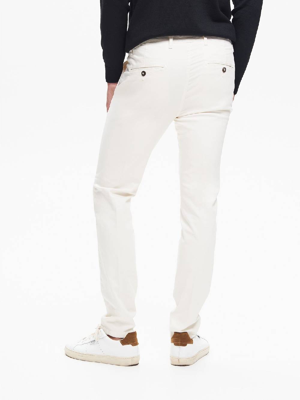 Rinascimento Pantaloni Uomo Chinos Basic Avorio QB24 Soddisfazione Garantita