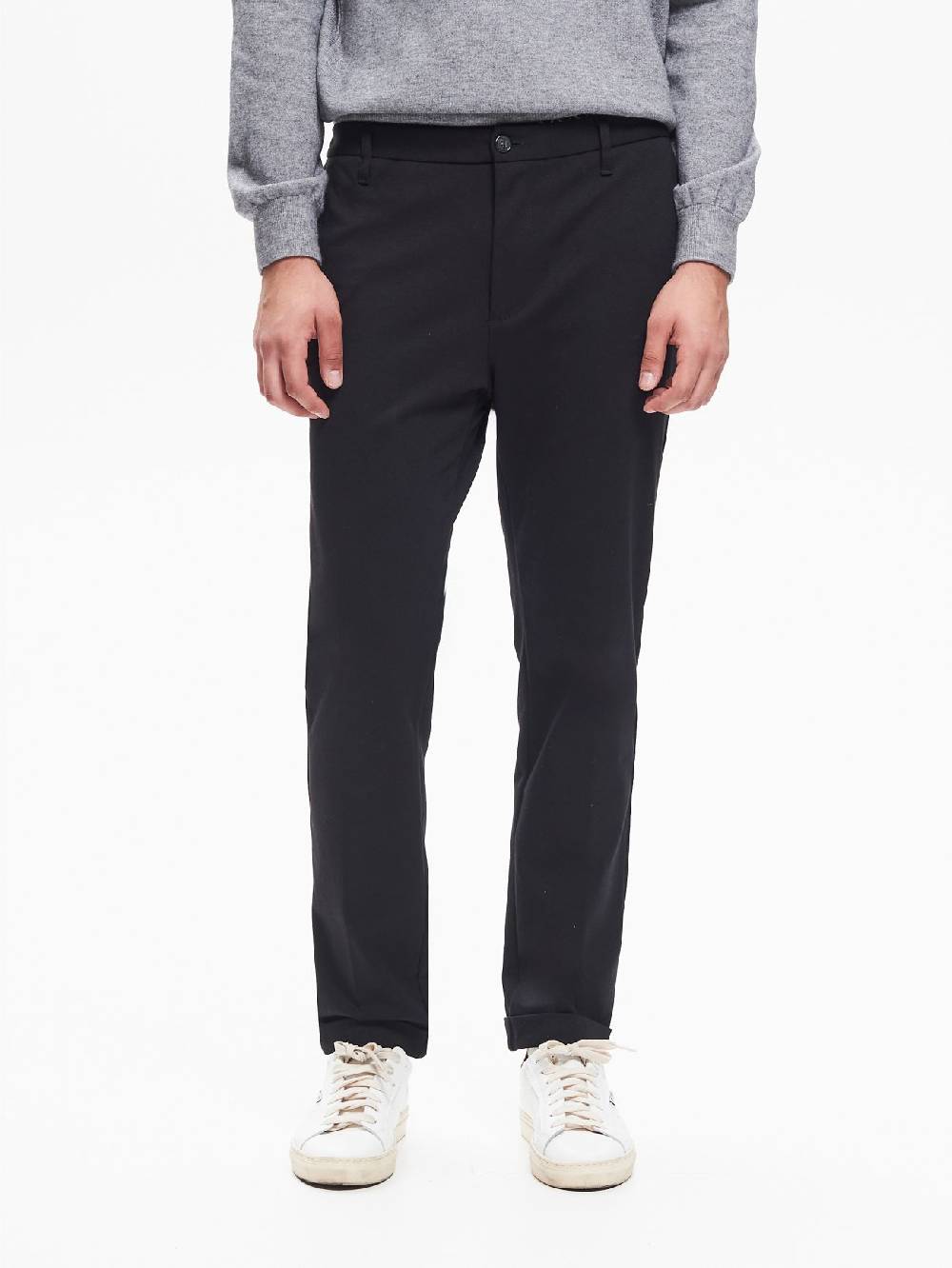 Rinascimento Pantaloni Uomo Punto Milano Nero QB24 Negozi Online