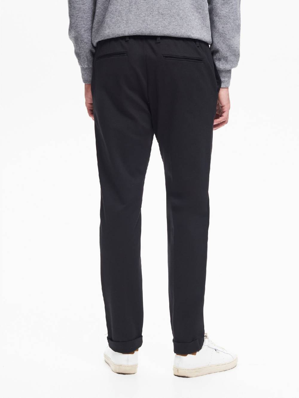 Rinascimento Pantaloni Uomo Punto Milano Nero QB24 Negozi Online