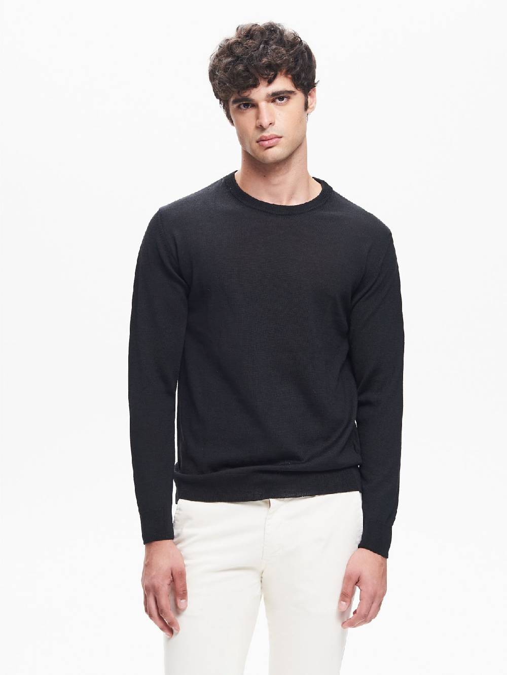 Rinascimento Maglia Girocollo Uomo Basic Nero QB24 Consegna Veloce
