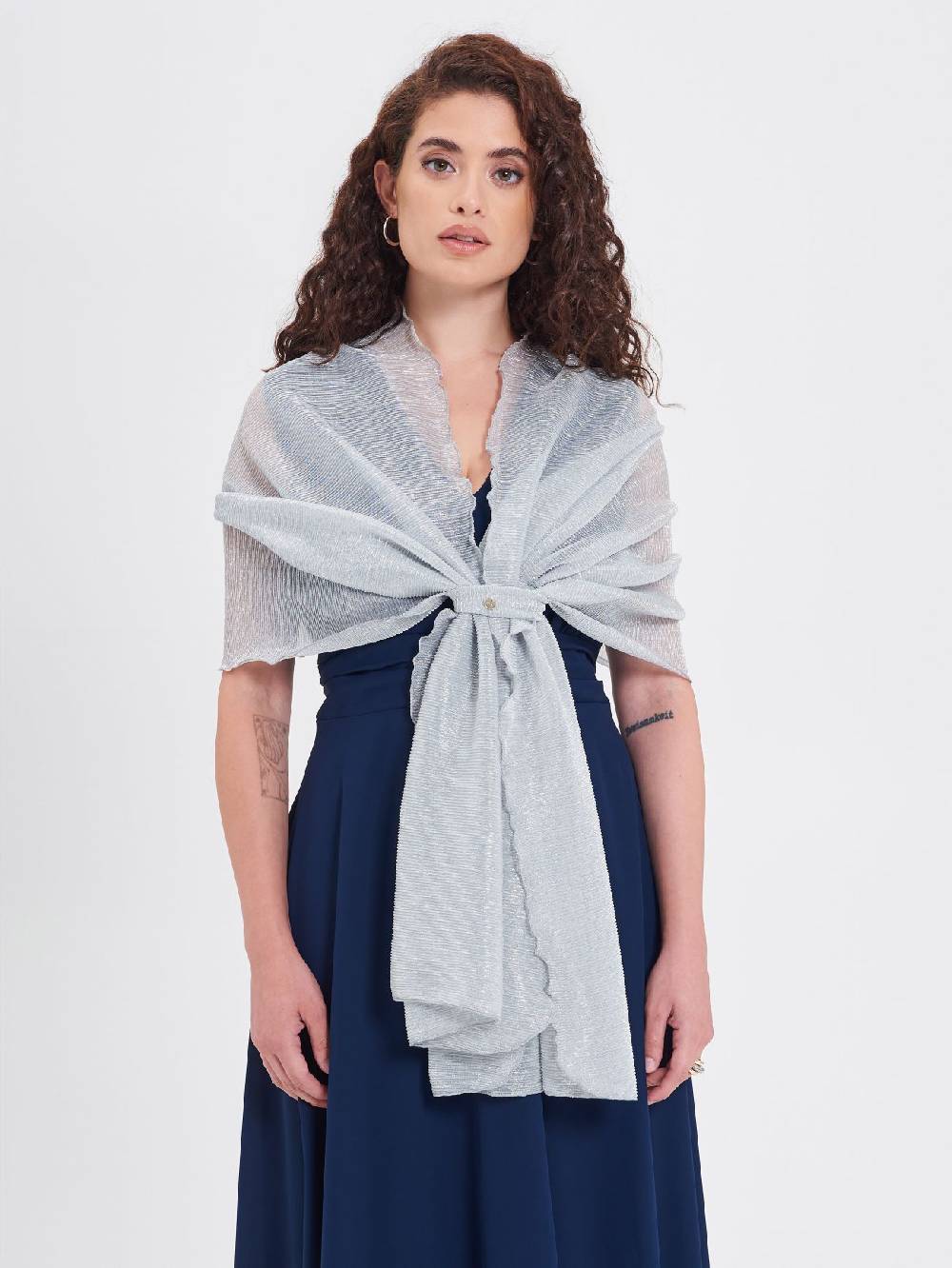 Rinascimento Stola Lurex Argento Convenienza