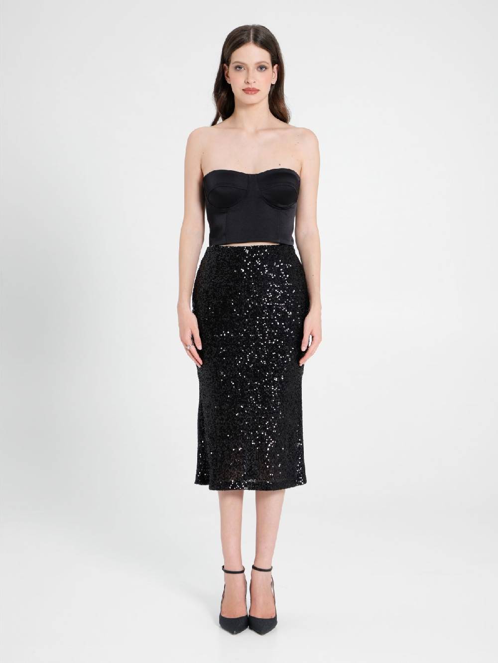 Rinascimento Gonna Longuette in Paillettes Fino Al -60%