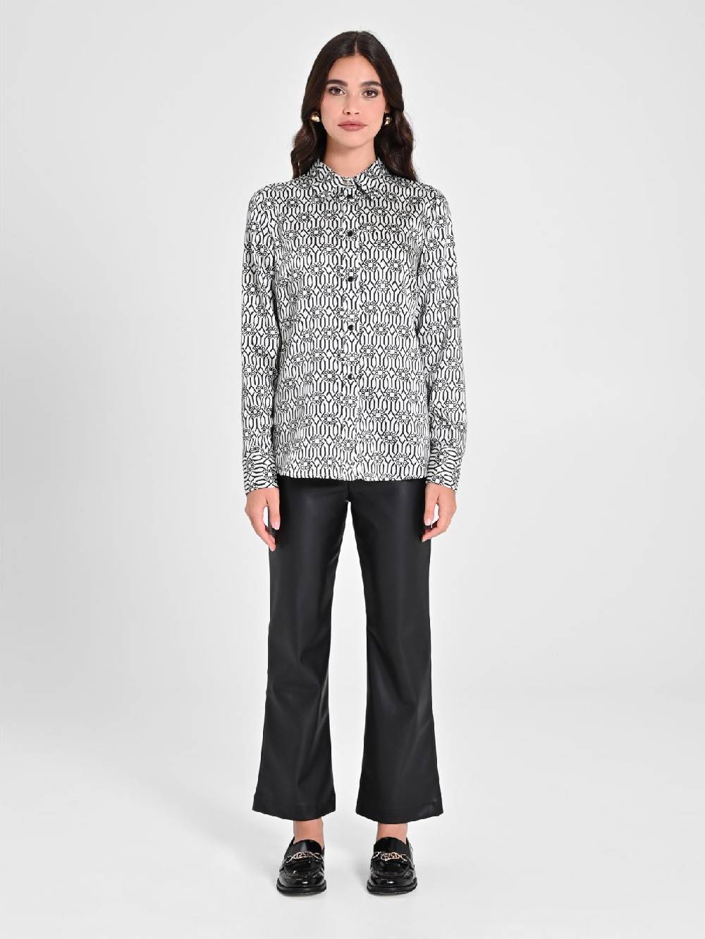 Rinascimento Camicia Monogram Black & White Novità