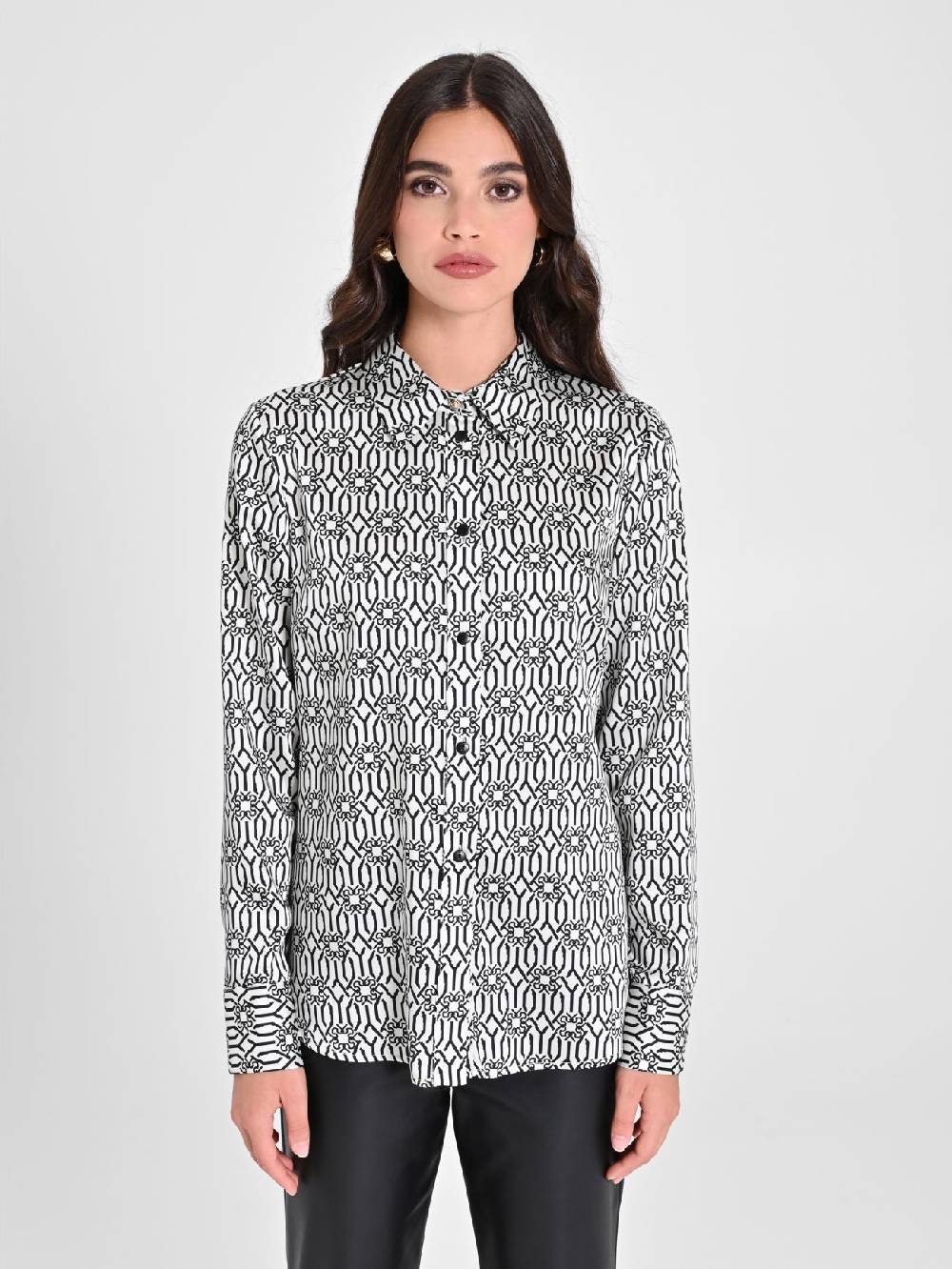 Rinascimento Camicia Monogram Black & White Novità