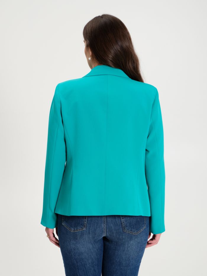 Rinascimento Giacca Curvy 6 Bottoni Verde Pavone In Saldo