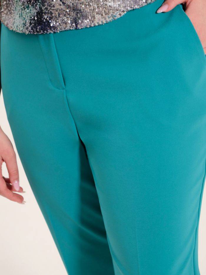 Rinascimento Pantaloni Curvy Verde Moda