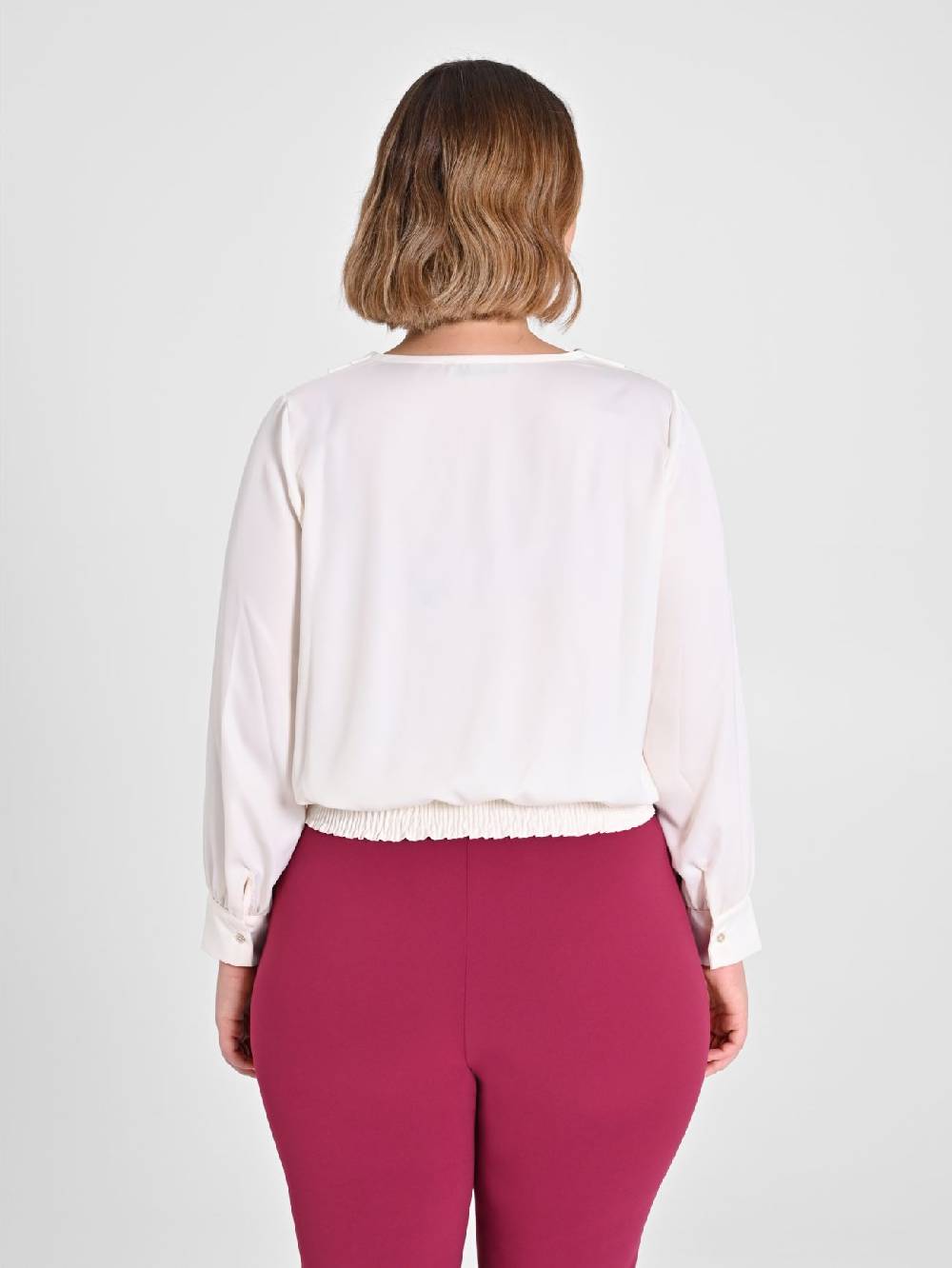 Rinascimento Blusa Curvy color Burro Vendita