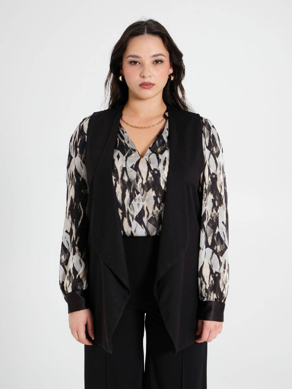 Rinascimento Gilet Curvy Nero Promozione