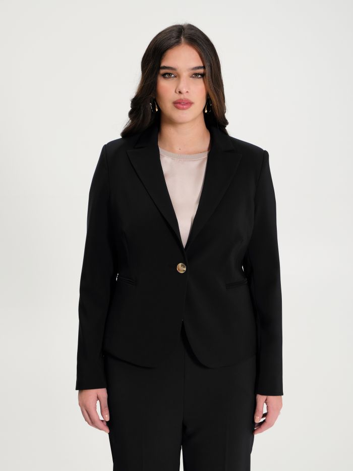 Rinascimento Giacca Curvy Monobottone Nero Spedizione Gratuita
