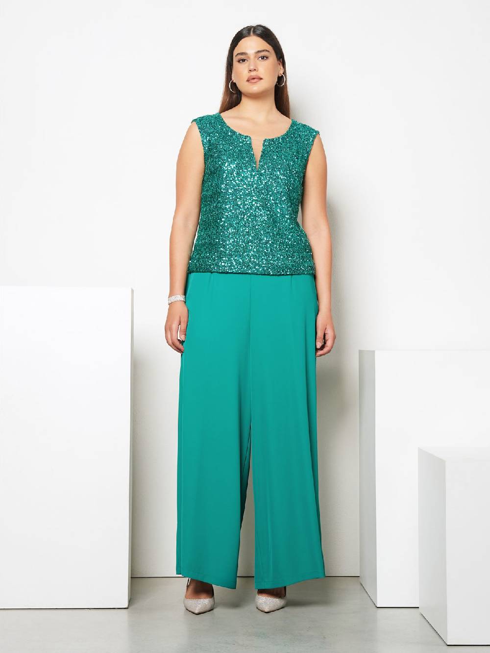 Rinascimento Top Curvy Paillettes Qualità Garantita