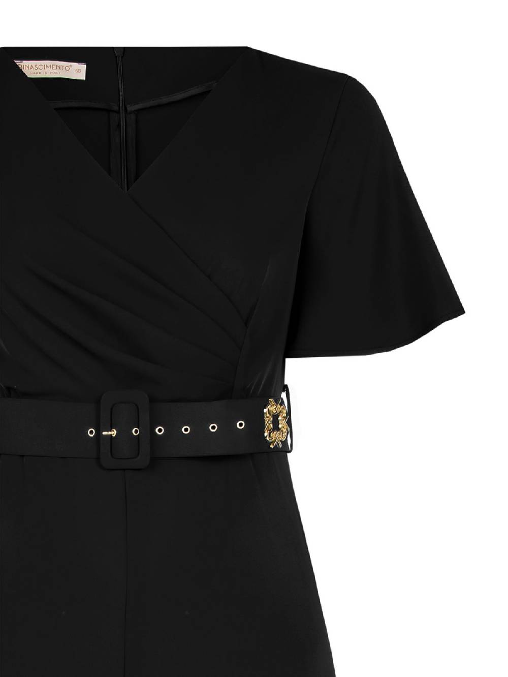 Rinascimento Tuta Curvy con Cintura Nero Online
