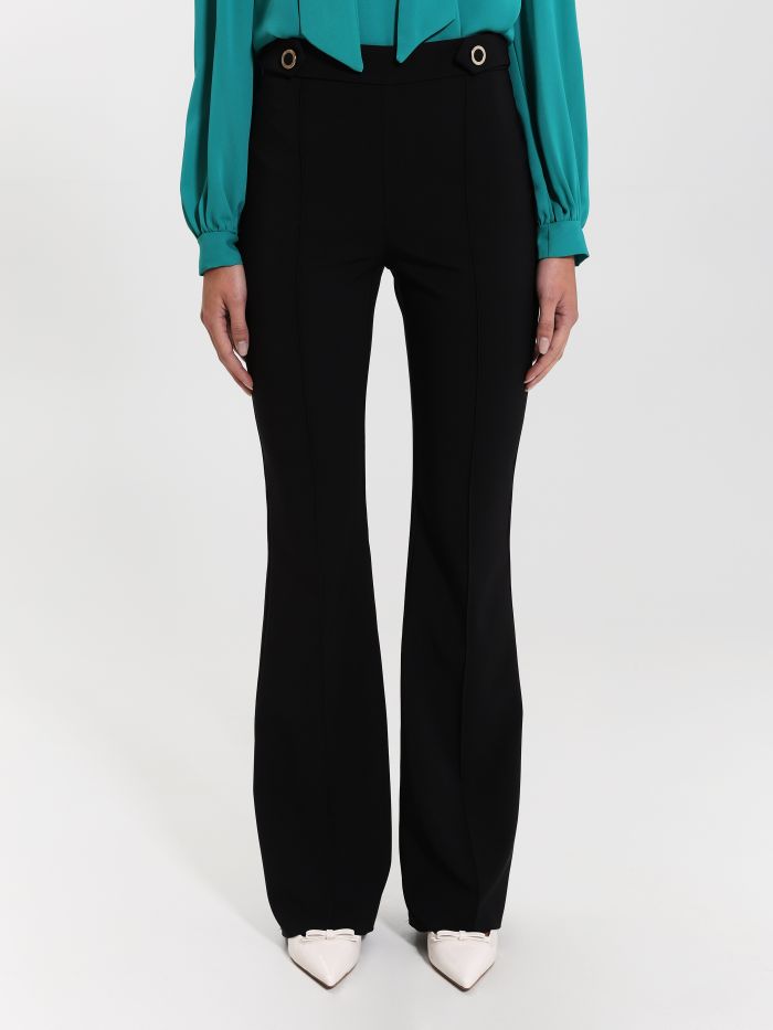 Rinascimento Pantaloni Flared con Bottoni Offerte
