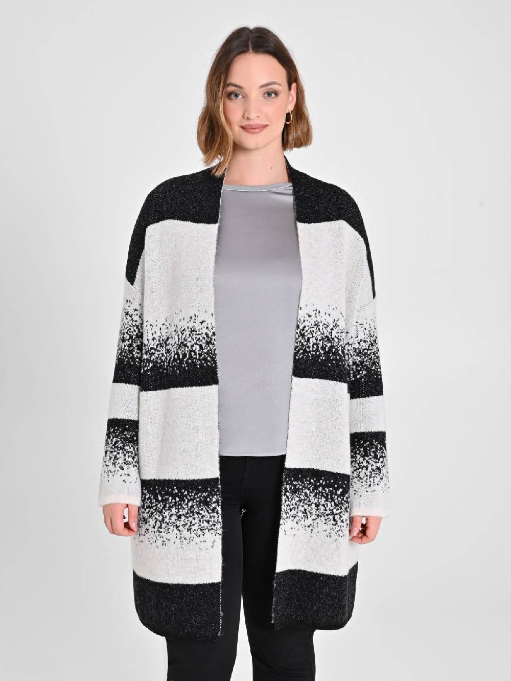 Rinascimento Cardigan Curvy Black & White Nuova