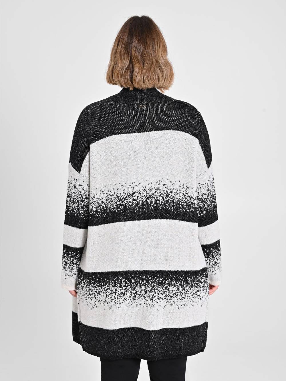 Rinascimento Cardigan Curvy Black & White Nuova