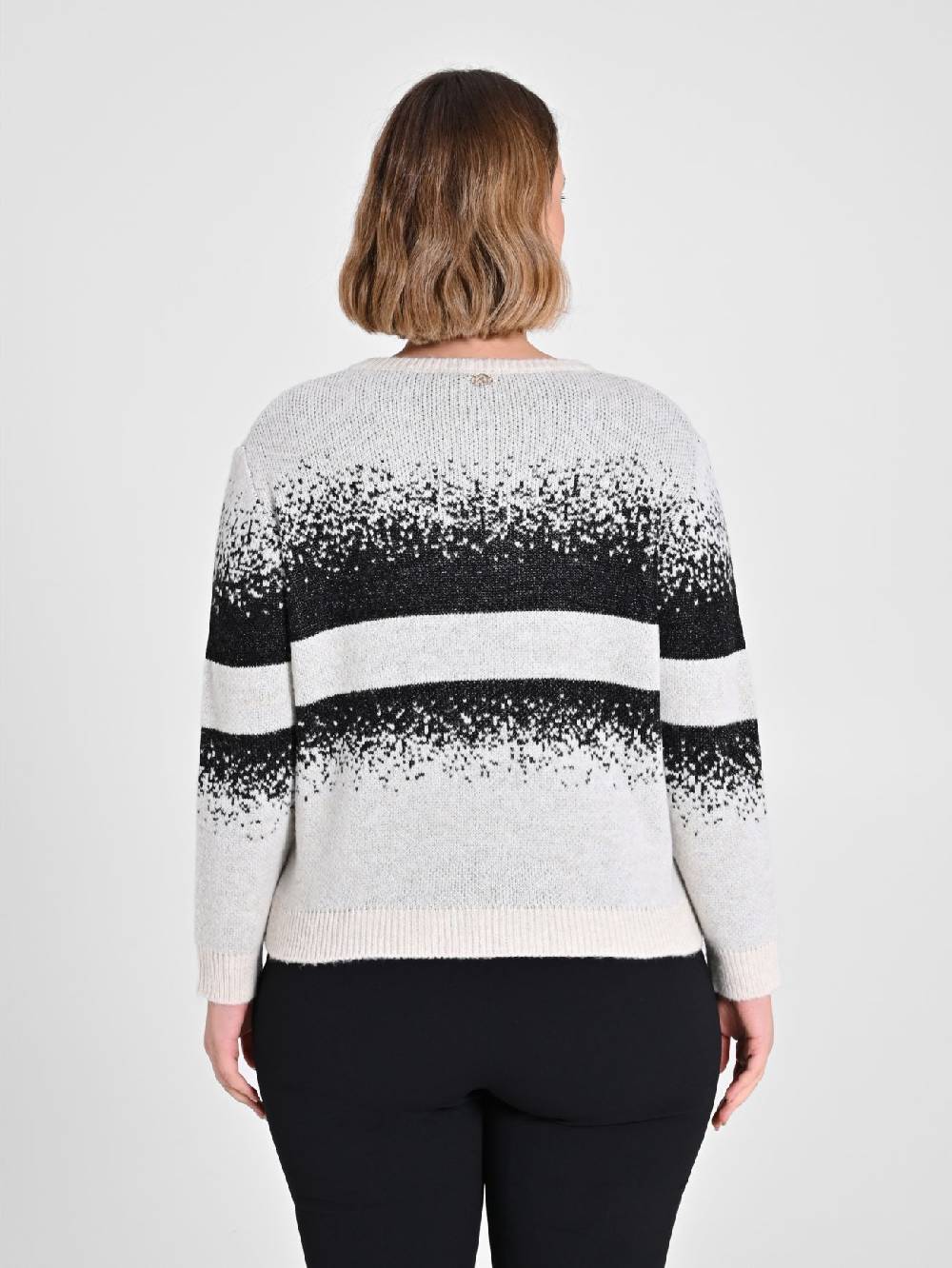 Rinascimento Maglione Curvy Black & White Moda